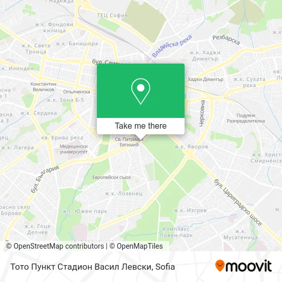Карта Тото Пункт Стадион Васил Левски