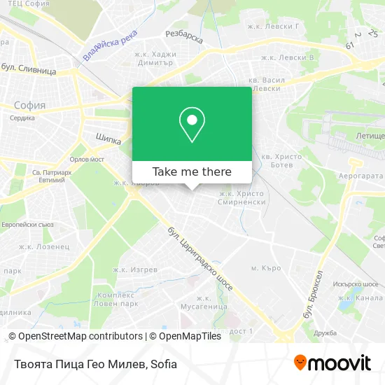 Твоята Пица Гео Милев map
