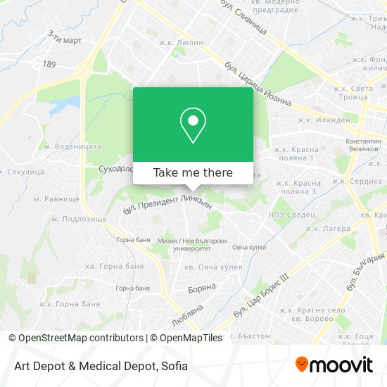 Карта Art Depot & Medical Depot