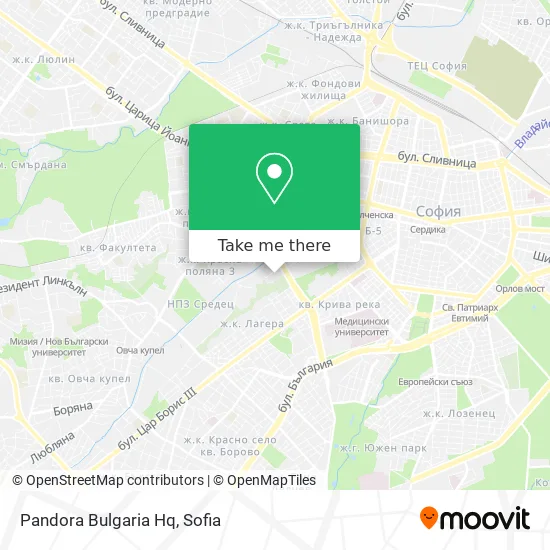 Карта Pandora Bulgaria Hq