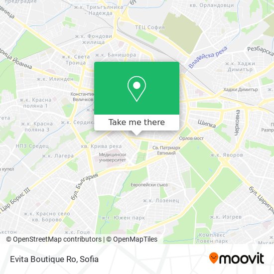 Evita Boutique Ro map