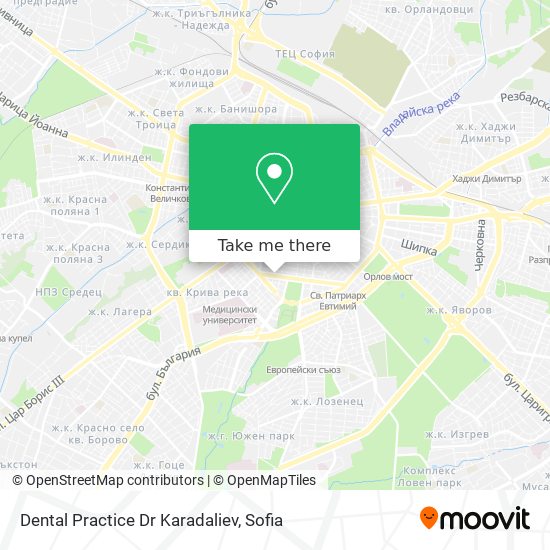 Карта Dental Practice Dr Karadaliev