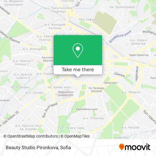 Beauty Studio Pironkova map