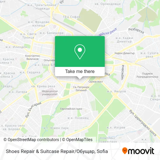 Карта Shoes Repair & Suitcase Repair / Обущар