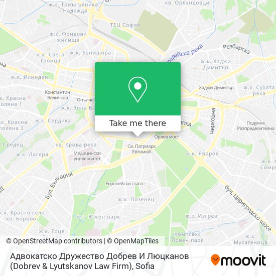 Адвокатско Дружество Добрев И Люцканов (Dobrev & Lyutskanov Law Firm) map