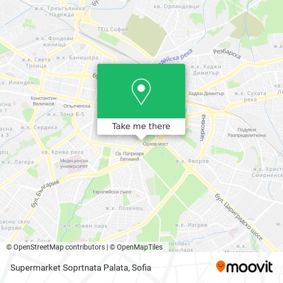 Supermarket Soprtnata Palata map