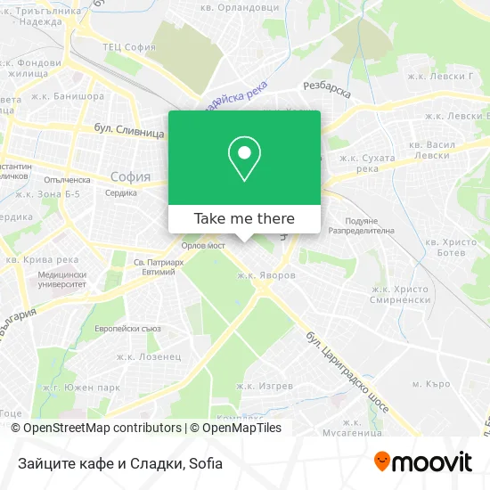 Карта Зайците кафе и Сладки