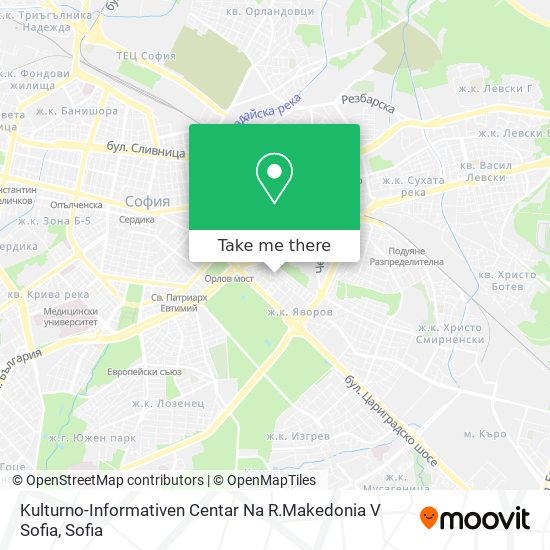 Kulturno-Informativen Centar Na R.Makedonia V Sofia map