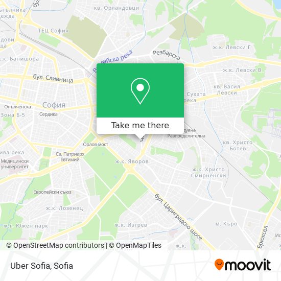 Uber Sofia map