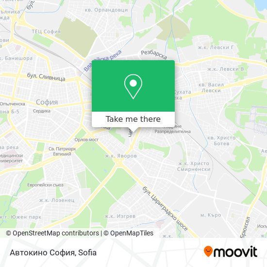 Автокино София map