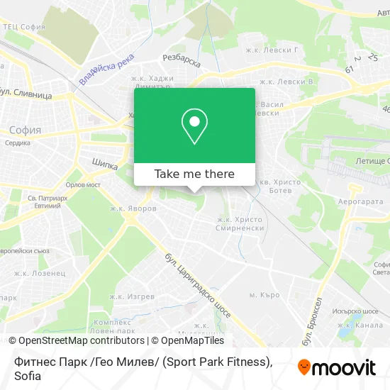 Карта Фитнес Парк /Гео Милев/ (Sport Park Fitness)