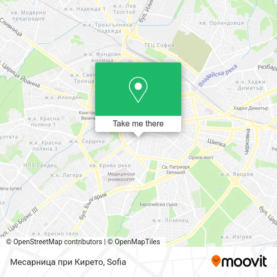 Карта Месарница при Кирето