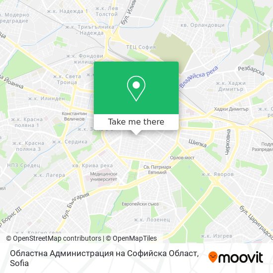 Областна Администрация на Софийска Област map