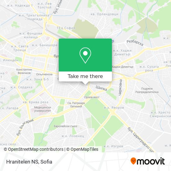 Hranitelen NS map