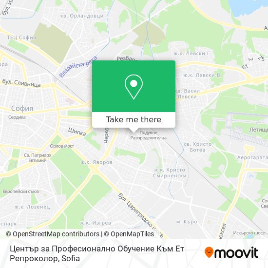 Карта Център за Професионално Обучение Към Ет Репроколор