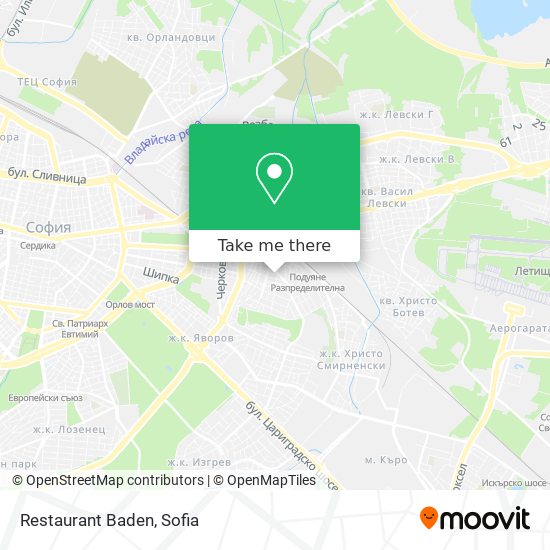Restaurant Baden map
