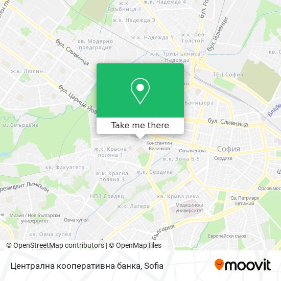 Централна кооперативна банка map