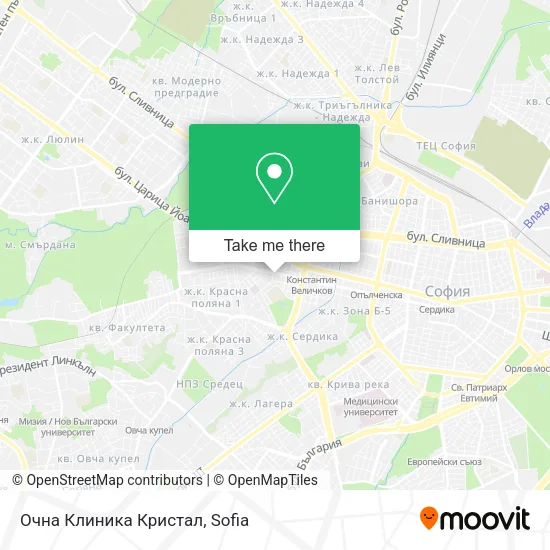 Карта Очна Клиника Кристал