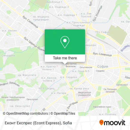 Карта Еконт Експрес (Econt Express)