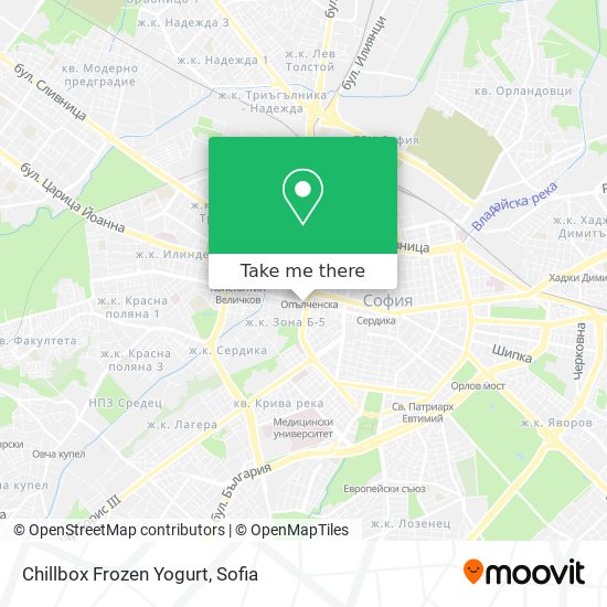 Chillbox Frozen Yogurt map