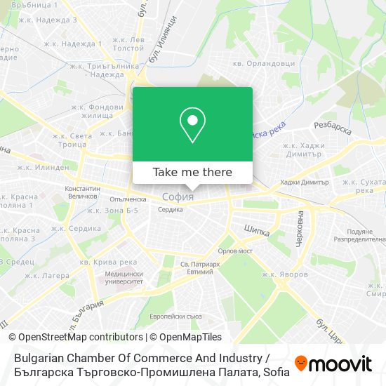 Bulgarian Chamber Of Commerce And Industry / Българска Търговско-Промишлена Палата map