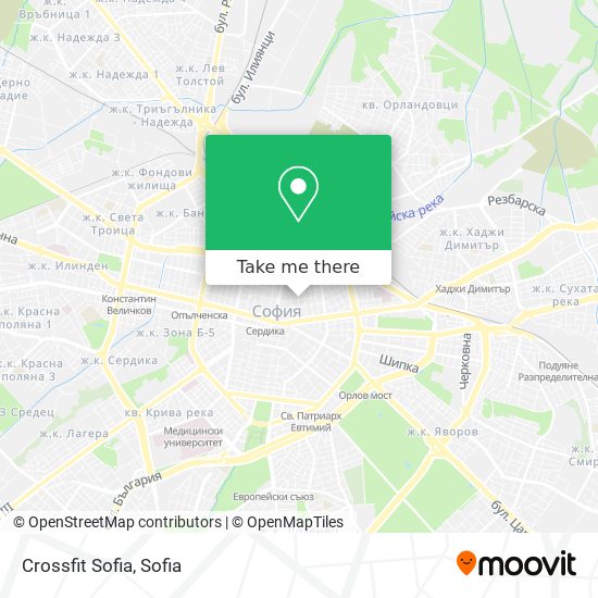 Crossfit Sofia map