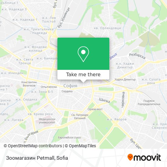 Зоомагазин Petmall map