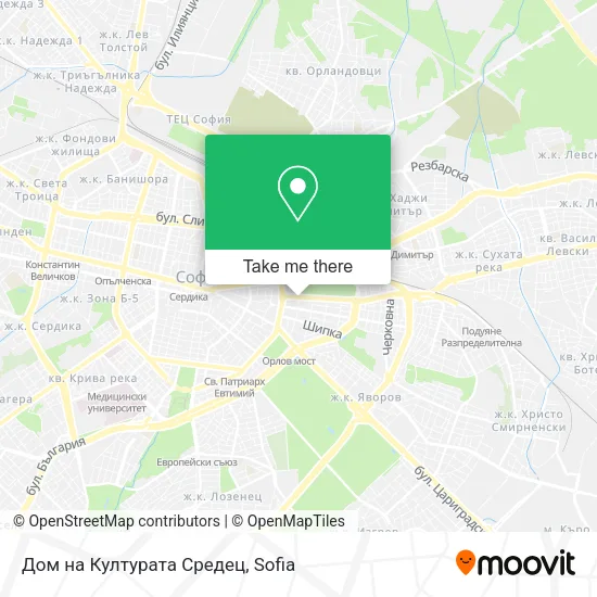 Карта Дом на Културата Средец