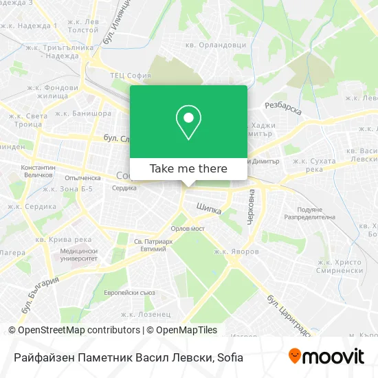 Карта Райфайзен Паметник Васил Левски