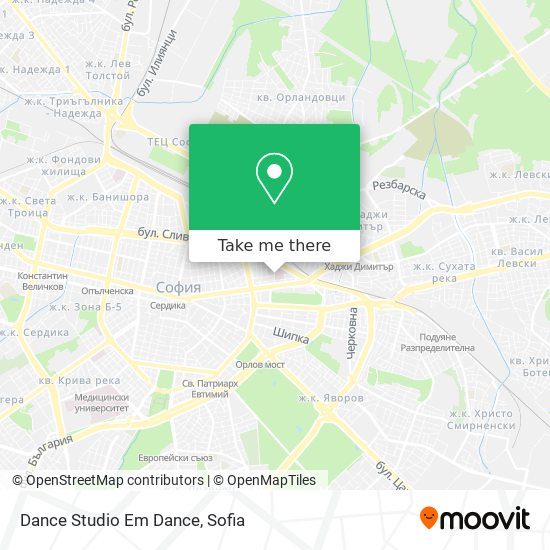 Dance Studio Em Dance map