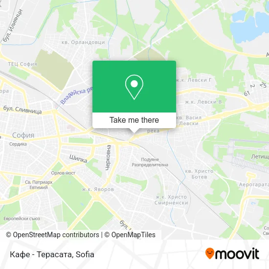 Карта Кафе - Терасата
