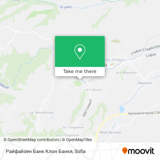 Райфайзен Банк Клон Банкя map