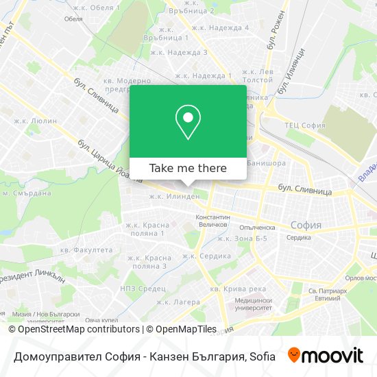 Домоуправител София - Канзен България map