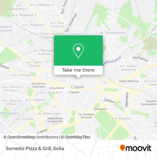 Карта Sorrento Pizza & Grill