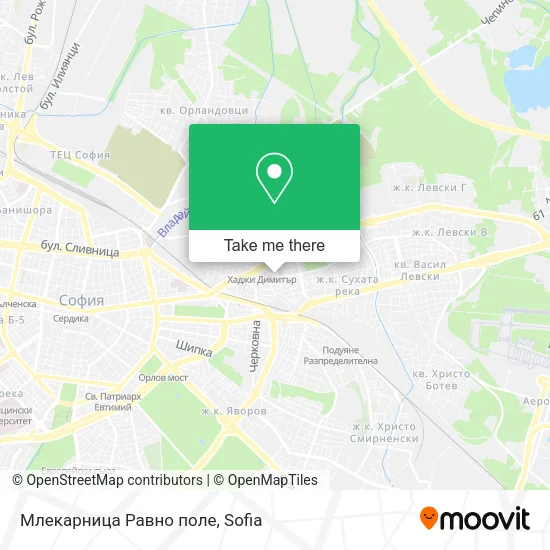 Карта Млекарница Равно поле
