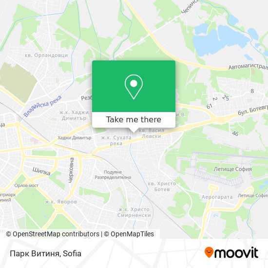 Парк Витиня map