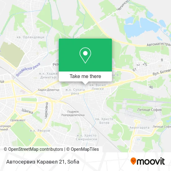 Карта Автосервиз Каравел 21