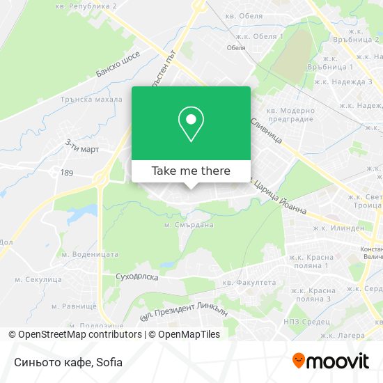Синьото кафе map