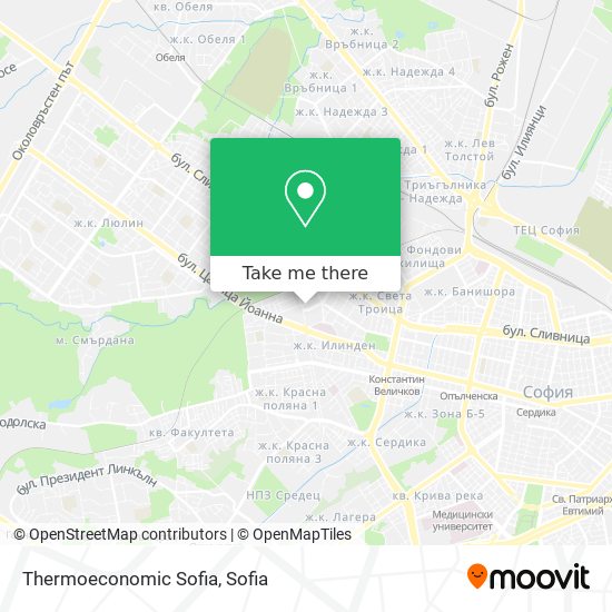 Карта Thermoeconomic Sofia