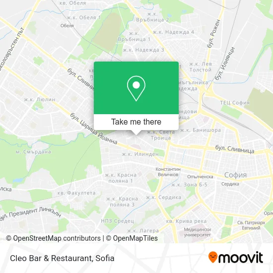 Карта Cleo Bar & Restaurant
