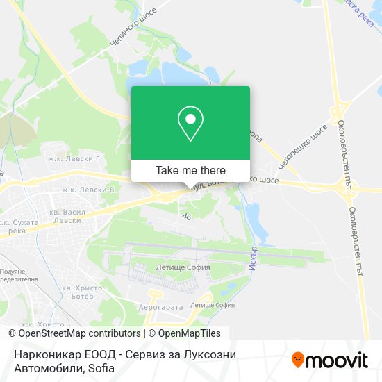 Карта Нарконикар ЕООД - Сервиз за Луксозни Автомобили