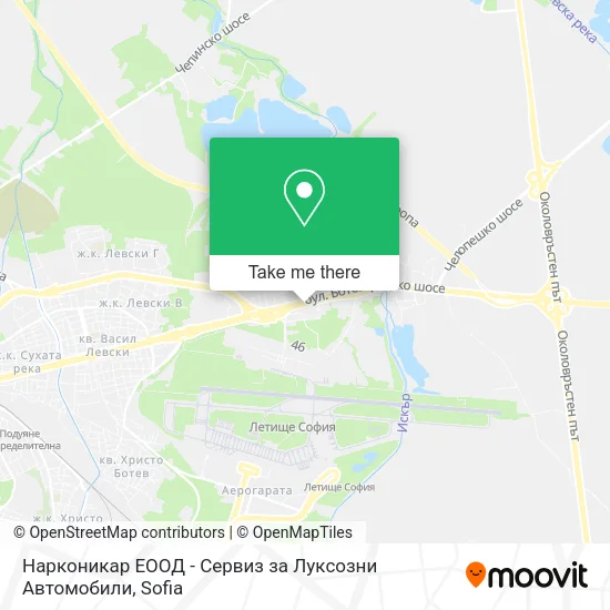 Карта Нарконикар ЕООД - Сервиз за Луксозни Автомобили