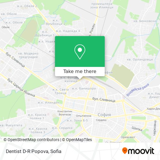 Dentist D-R Popova map