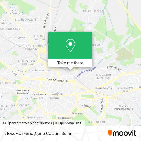 Карта Локомотивно Депо София