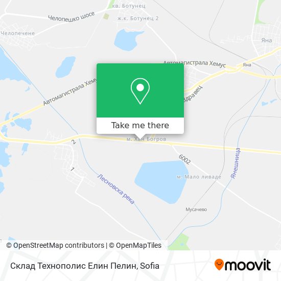 Склад Технополис Елин Пелин map