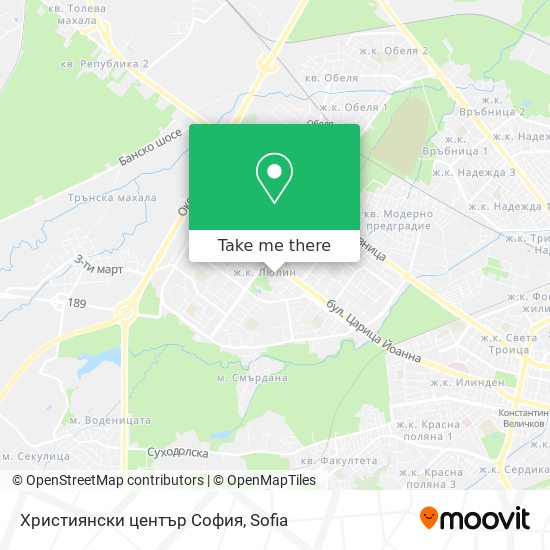 Карта Християнски център София