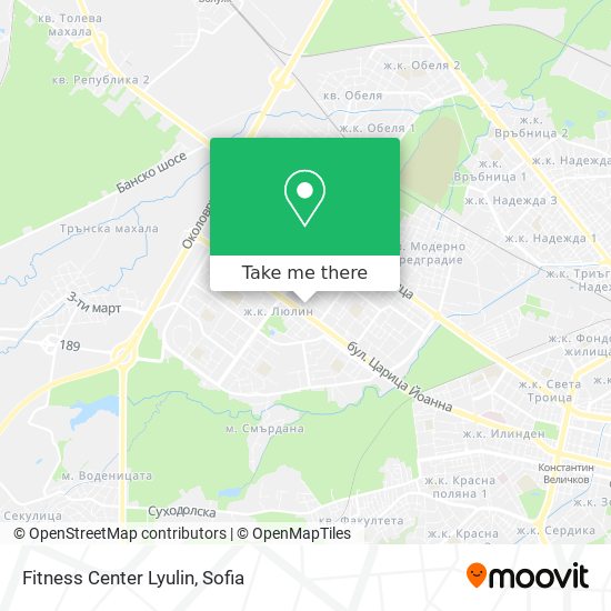 Карта Fitness Center Lyulin