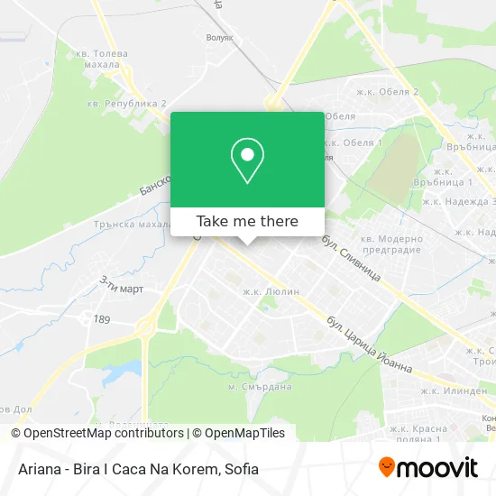 Карта Ariana - Bira I Caca Na Korem