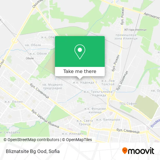 Карта Bliznatsite Bg Ood