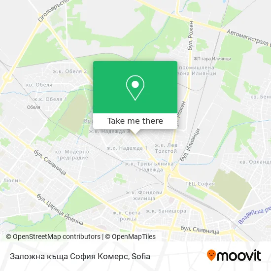 Карта Заложна къща София Комерс